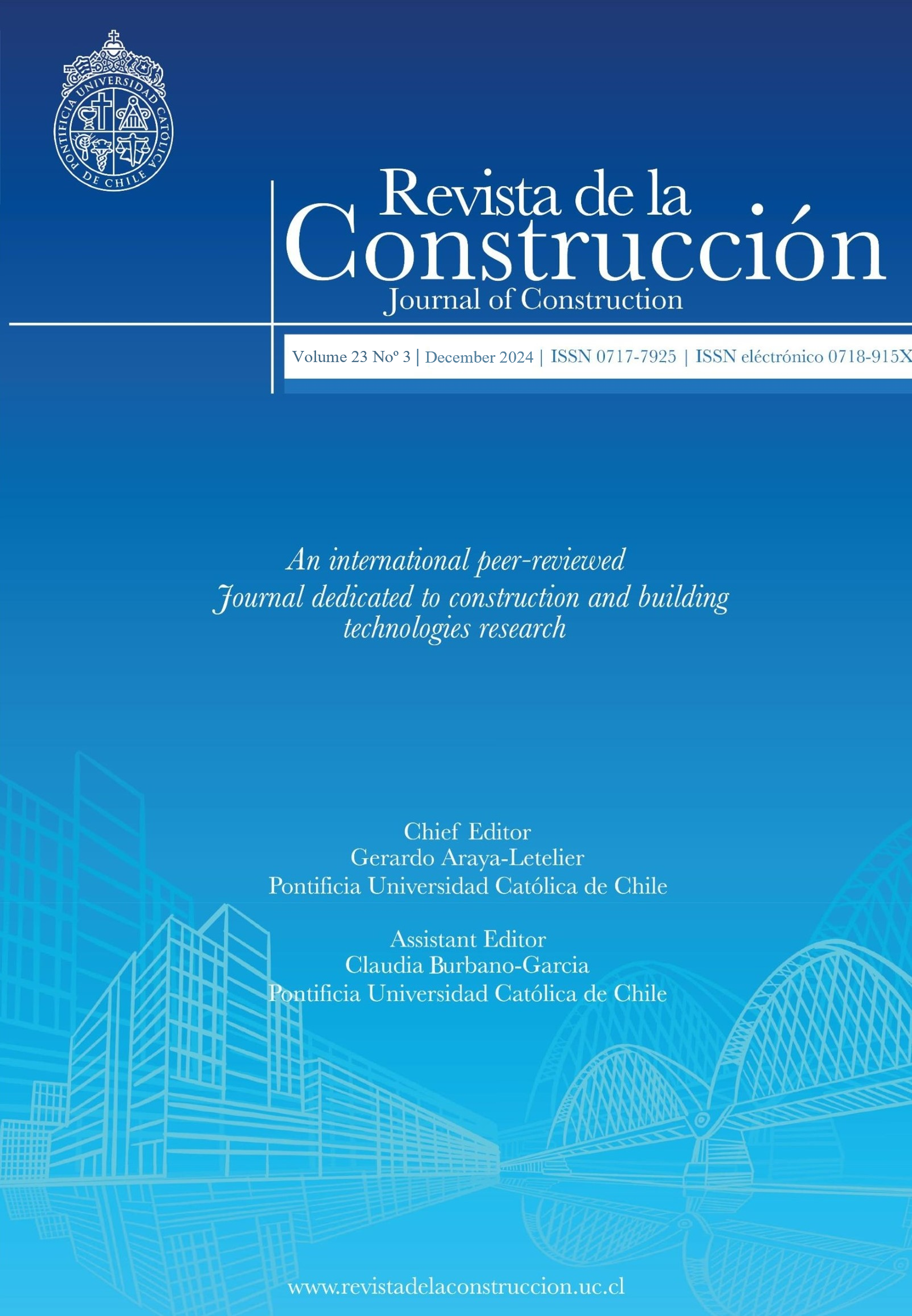 					View Vol. 23 No. 3 (2024): Revista de la Construccion. Journal of Construction
				